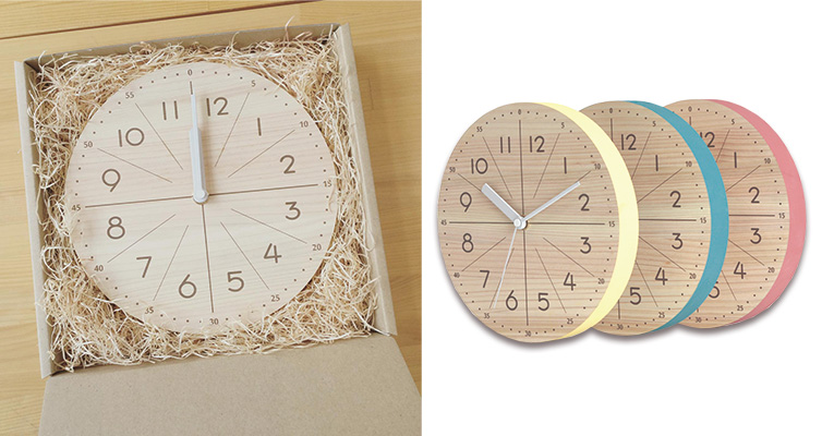 お届けイメージ 四万十ヒノキ ヒノキ 壁掛け時計 インテリア 木工製品 四万十