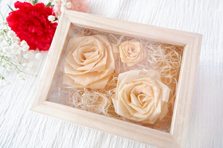 四万十ヒノキ ウッドフラワー 母の日 父の日 敬老の日 プレゼント ギフト ヒノキ